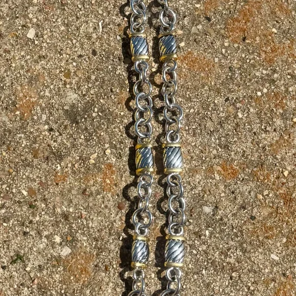 Park Lane Purple Amethyst Necklace - Hypoallergenic Two Tone 16" Necklace - Picture 15 of 16